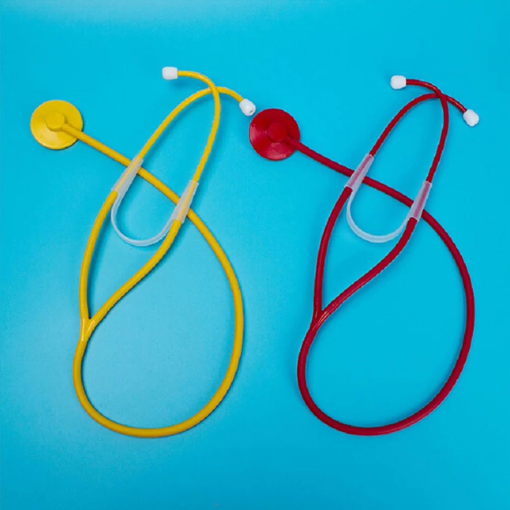 Estetoscopio DIY, juego médico de plástico rojo, accesorios para actuación en escenario, juego de disfraces
