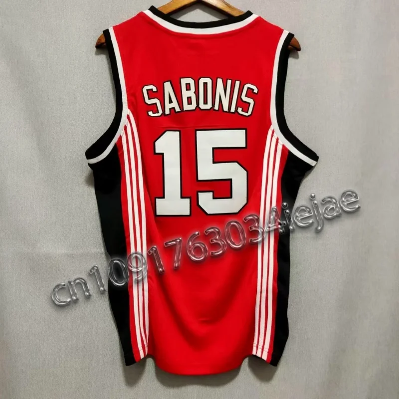 

Мужская винтажная баскетбольная майка Arvydas Sabonis 15 CCCP TEAM RUSSIA, дешевая красная