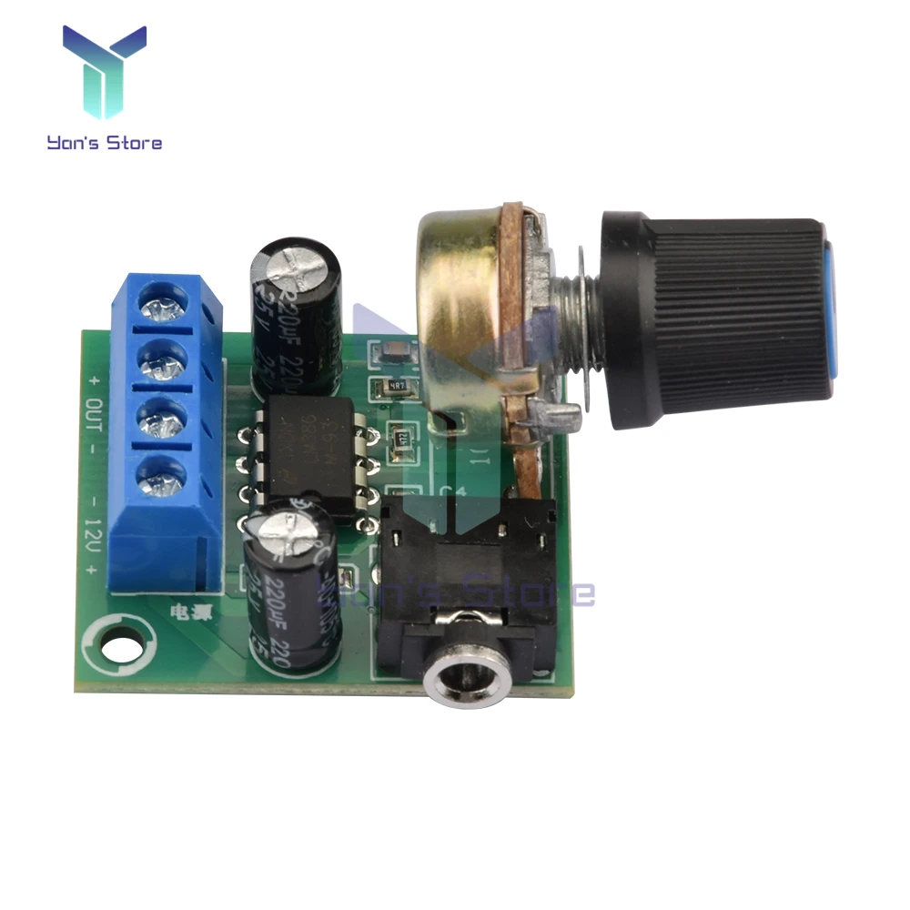 LM386 Mono Mini Power Amplifier Board YX1667 DC 3-12V Adjustable Volume Audio Amplifier Module