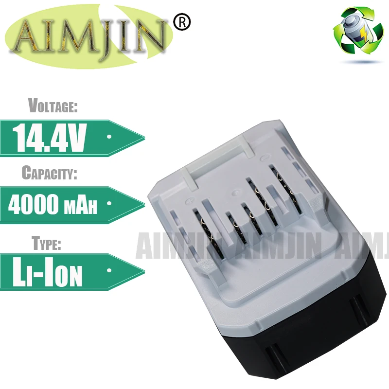 

Литий-ионный аккумулятор AIMJIN 14,4 В 4000 мАч BL1413G для Makita BL1460G DC18WA DMR106 UH480D UH520D UM165D UR140D