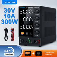 DC Power Supply, Benchtop Power Supply with Encoder Knob, USB and Type-C Fast Charging, 30V 10A Adjustable Power Supply