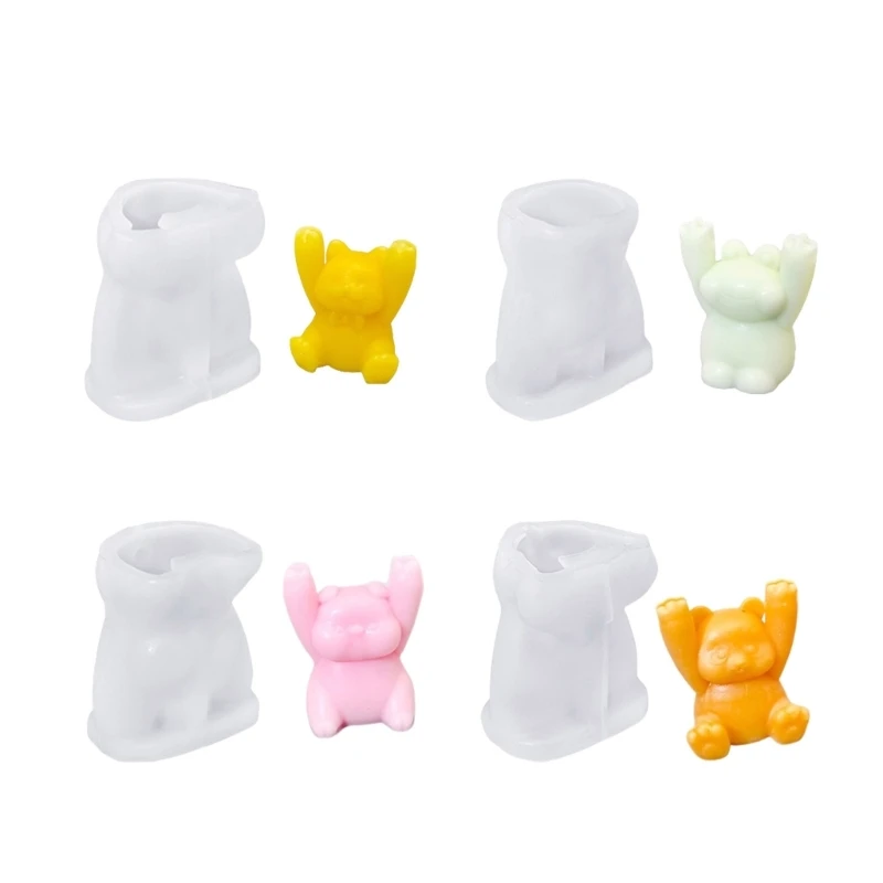 Unique Hand Raised Animal Message Clip Silicone Mold for DIY Crafts and Decors