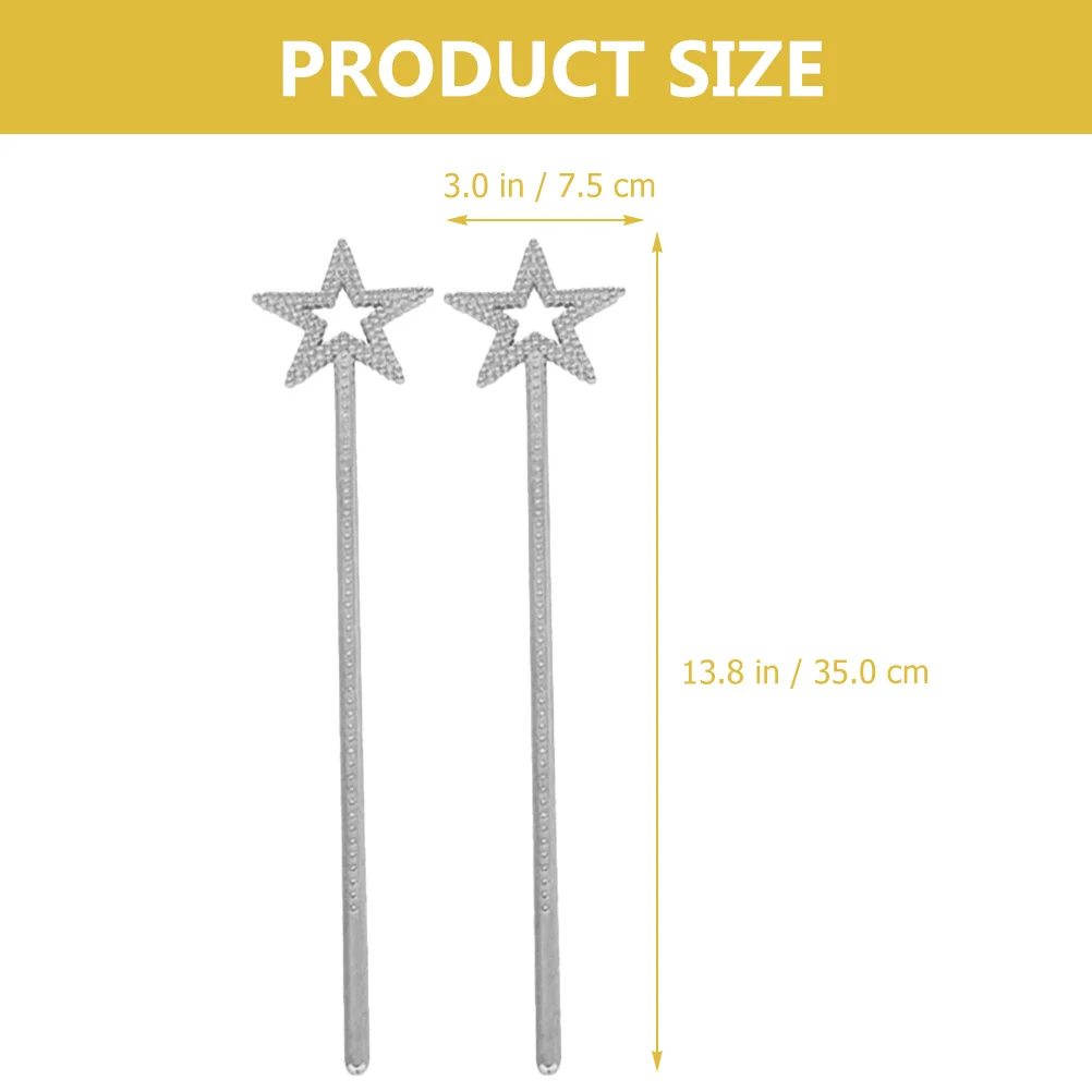 2pcs Star Cosplay Props Kids Stage Performance Fairy Party Angel Sticks Girls Kids Stage Performance Prop Birthday