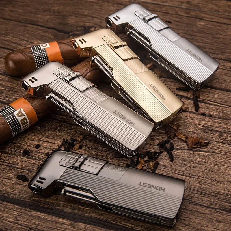 Butane Jet Lighter with Pipe Tool Pipe Rod Lighter Multifunction Gas Lighter Free Fire Compact Cigarette Accessories Cigar Man view 2
