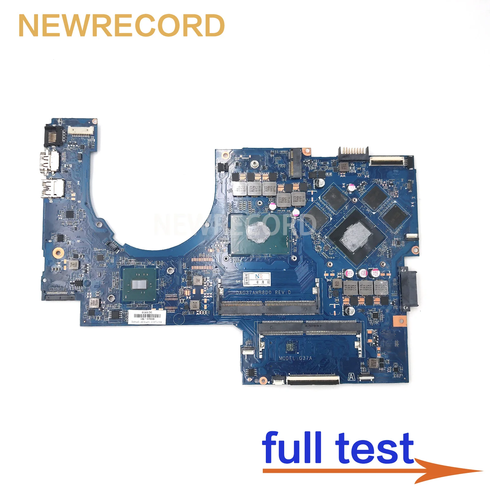 

For HP PAVILION 17-AB 17T-AB 17-W Laptop Motherboard 857391-601 DAG37AMB8D0 With I5 I7 CPU GT965M 4GB GPU 100% Test