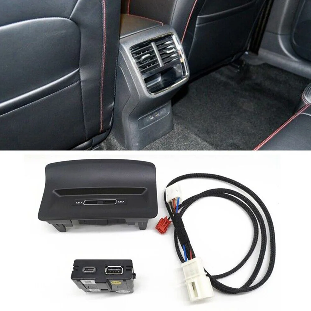 Hohe Qualität USB Ladegerät Ladegerät Port Buchse Auto Zubehör Charger Kit Doppel Abdeckung Hinten USB Ladegerät Upgrade Auto
