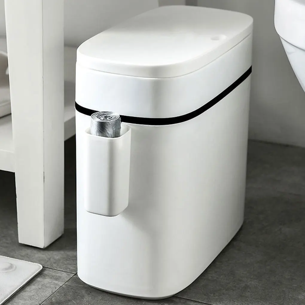 Smart Trash Bin - Innovative And Lightweight - Simplify Life Effective Plastic Bathroom Trash Can