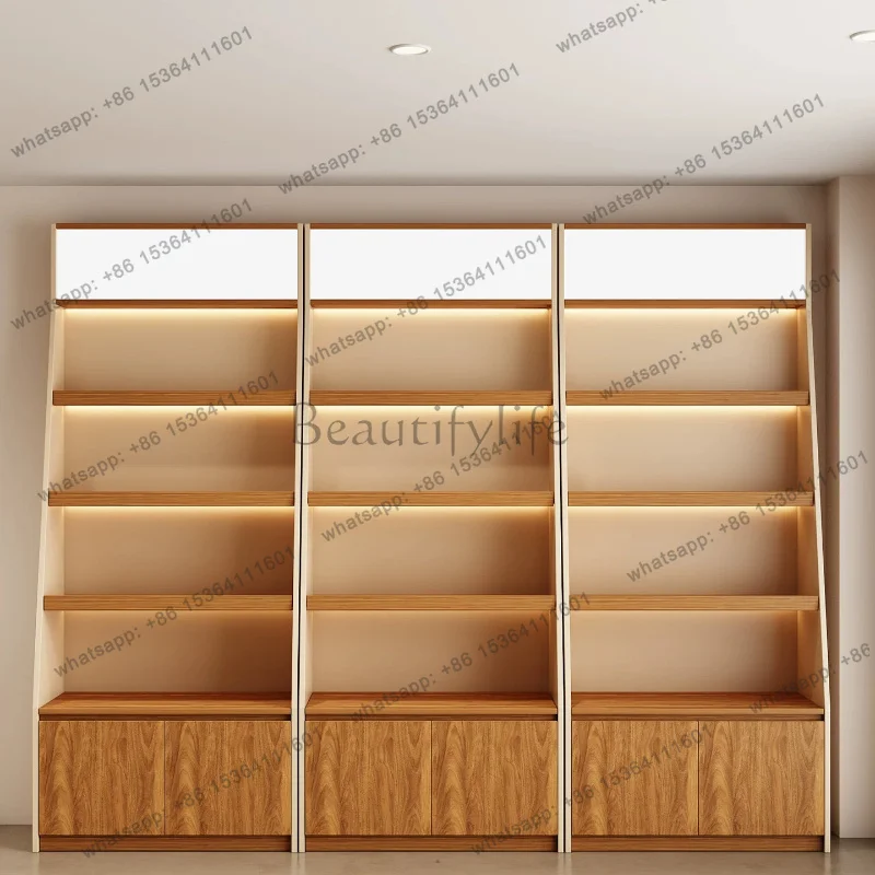 PG Italian-style Beauty Salon Cosmetic Display Cabinet Modern Multi-layer Storage Shelf Supermarket Commercial Furniture FYMC