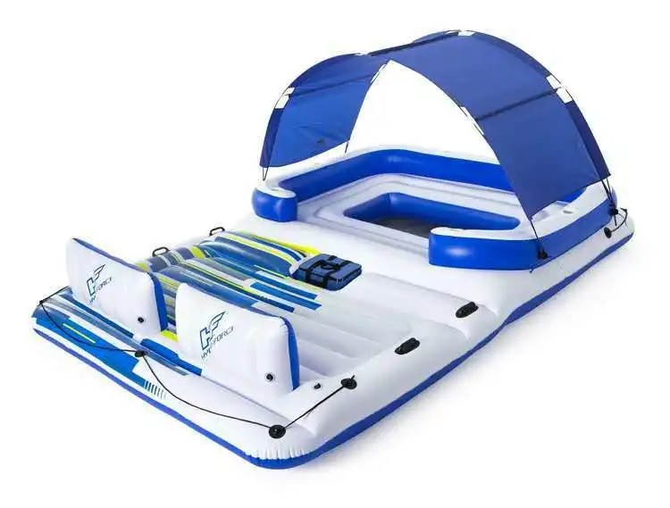 Aufblasbares Wasser-Sofa, großer schwimmender Tisch, achtpersonenfähige Insel, Motorboot-Zugsofa