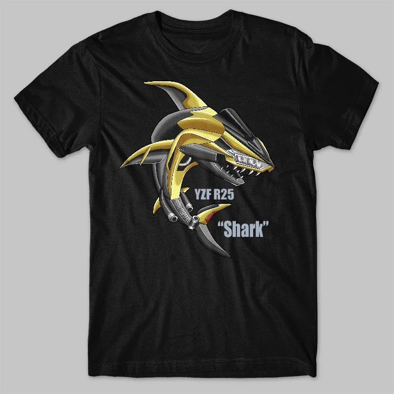 الكلاسيكية دراجة نارية YZF R25 القرش تحويل مستوحاة تي شيرت 100% القطن س الرقبة قصيرة الأكمام عادية قميص رجالي حجم S-3XL #2