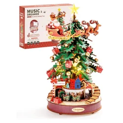 Robotime Music Box Christmas Melody Tree 3D Wooden Puzzles Wooden Model Kits for Adults to Build Best Gifts for Adults and Kids