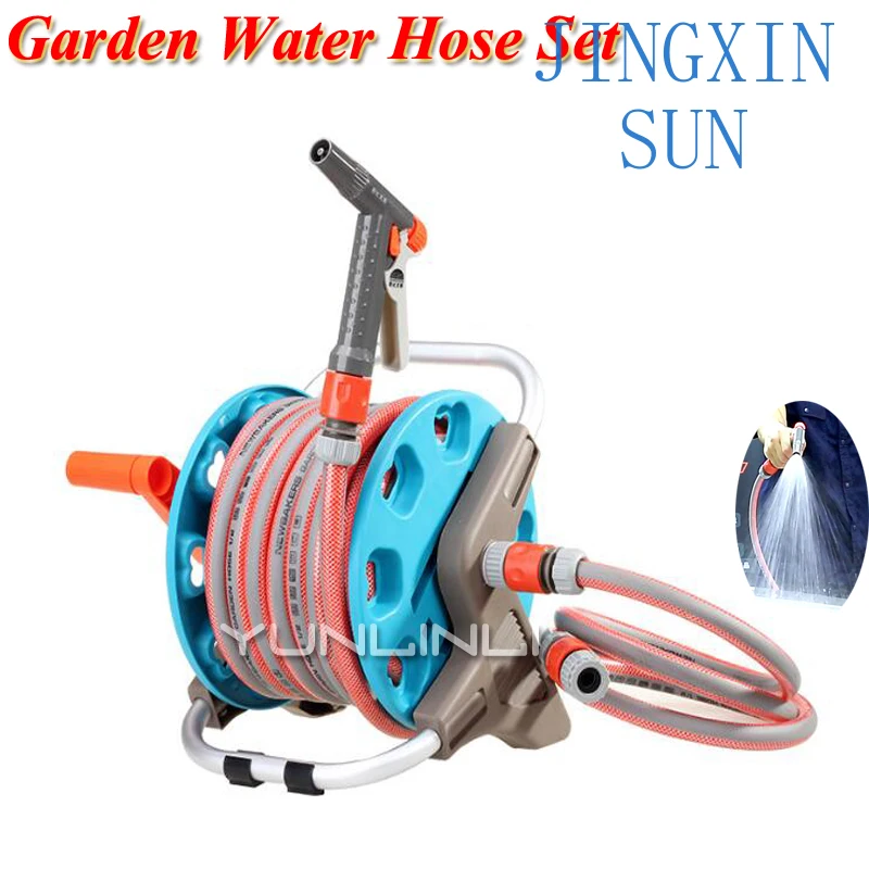10-20m Portable Hoses Garden Tools Set Water Pipe Storage Car Washer Pipe With Spray Gun & Storage Holder Tool Kit ks-2015HT