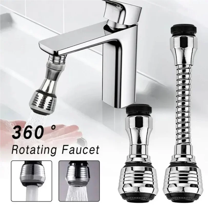 

360 ° Adjustment Kitchen Sink Faucet Extender Filter Spray Dual-mode Water-saving Pressurizer Household Bathroom Gadget