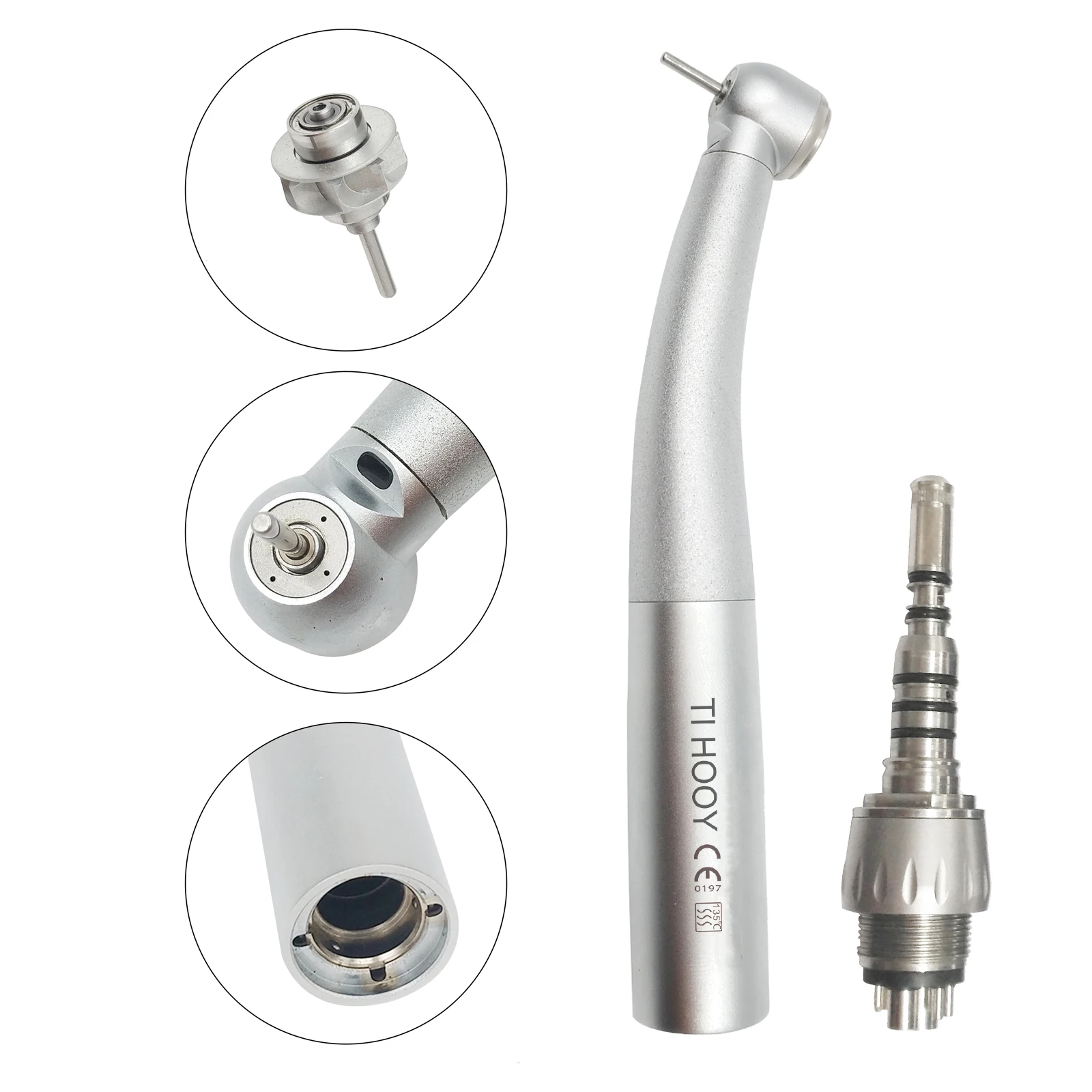 Dental high speed Fiber Optic LED Turbine dental Handpiece KV9000 for kavo Coupler 6 Holes Dental Material Tools