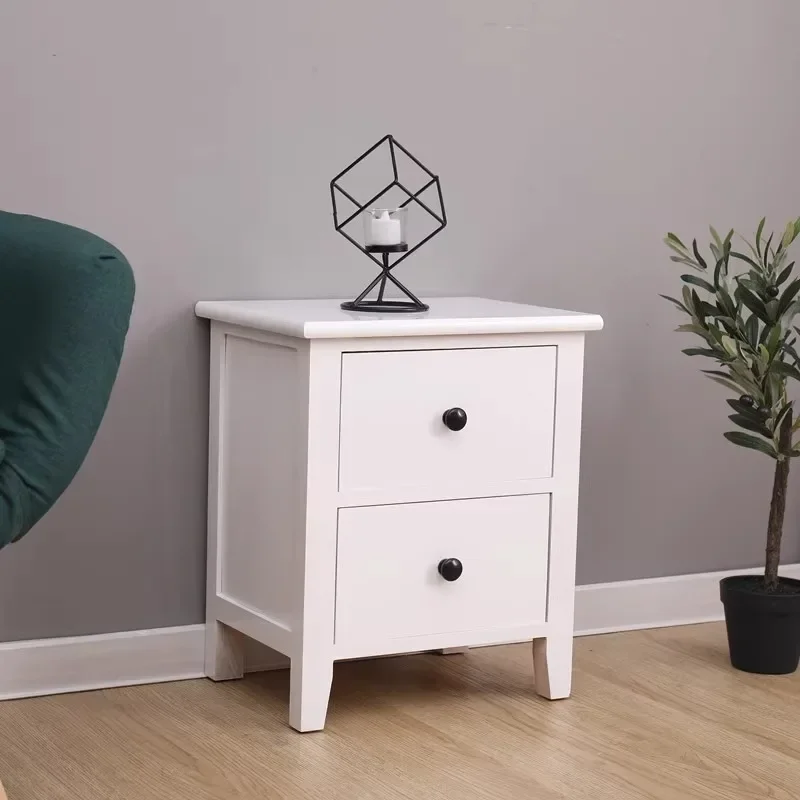 Mesita de noche, almacenamiento sencillo, mesita de noche moderna, armario pequeño para dormitorio de 40 cm de ancho, hogar económico de madera maciza