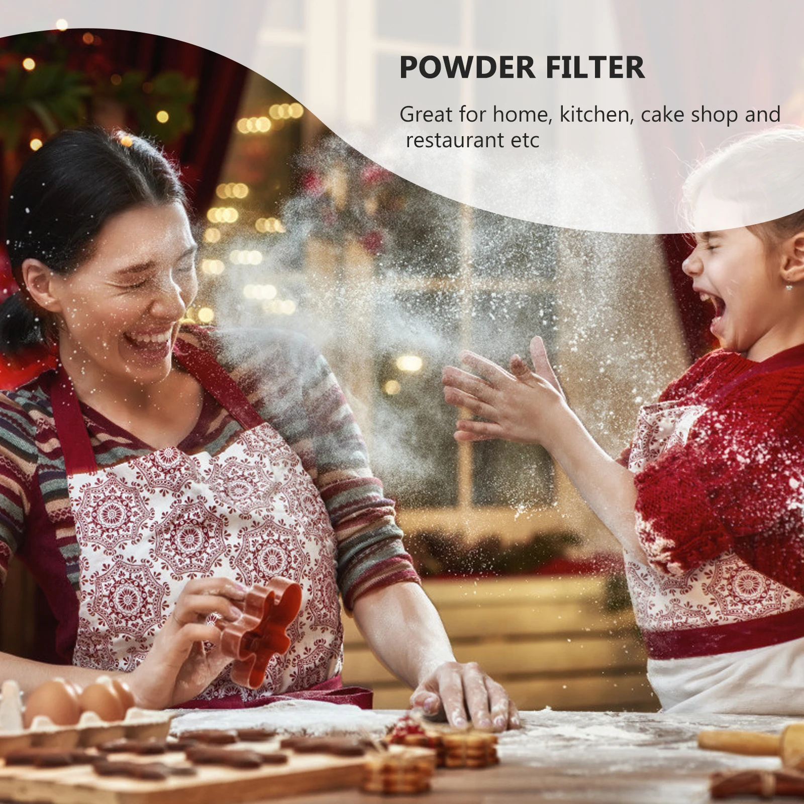 

1 Set Portable Flour Sifter Kit Powder Filter Baking Sifting Tools Kitchen Sifting Tools Mesh Handheld Sieve Sift Tool For Home