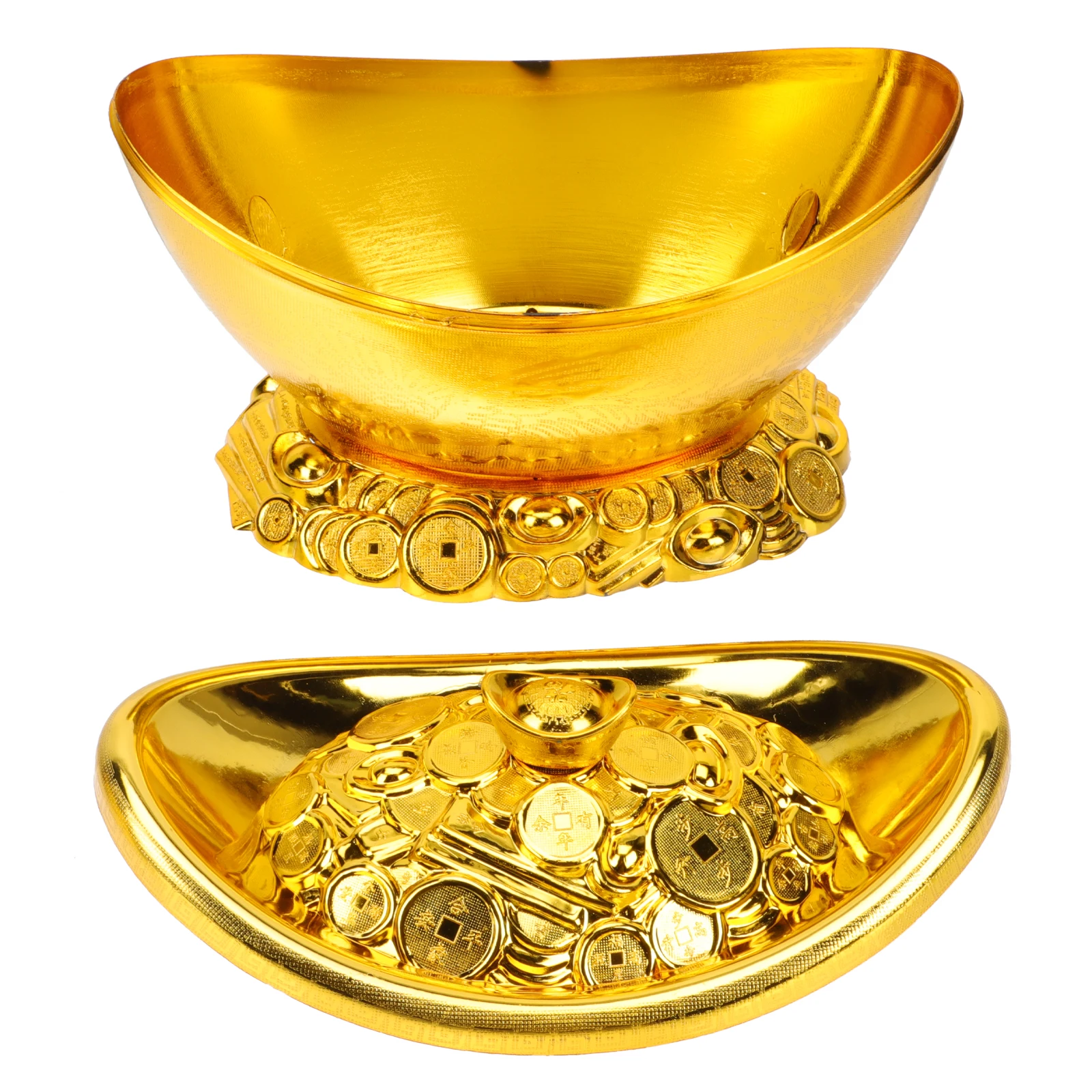 

Gold Ingot Boxes Quality Plastic Sturdy Decorative Candy Gift Box Storage Snacks Portable Reusable Living Room Decor