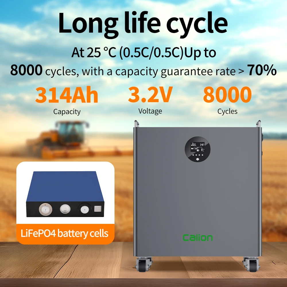 CALION Smart 16kWh Wind Home Energy Storage Stand Design Smart Load Balance 314Ah Lifepo4 Batteria All In One ESS Per I Case