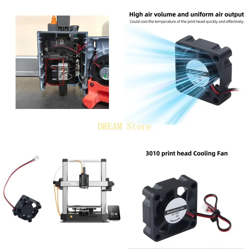

30x30x10 мм малошумный 3D-принтер Hotend охлаждающий вентилятор аксессуары для установки рассеивания тепла для 3 3D-принтера