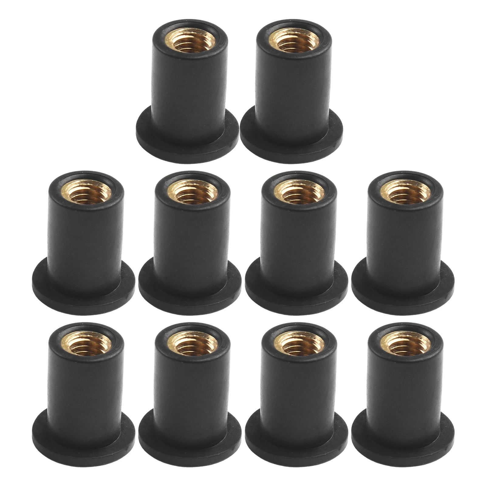 

10PCS Motorcycle Windshield Rubber Nut M5 Vibration Damper for Panel Mounting 5mm Compatible with Most Motorcycles and ATVs