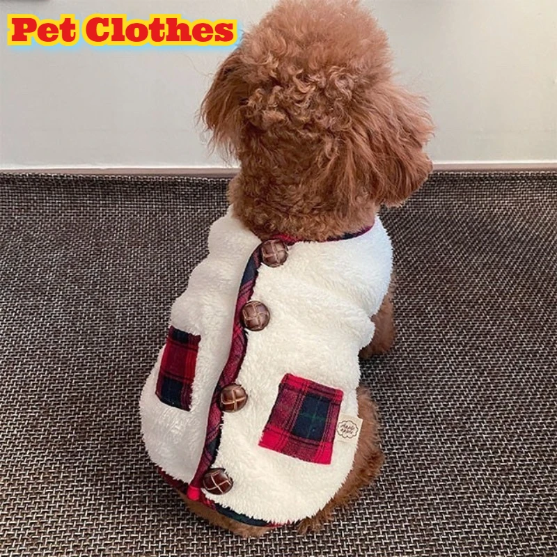 

Large Dog Christmas Clothes Warm Winter Vest Apparel Golden Retriever Pet Coat Costume Holiday Party Wear Puppy Clothing Outdoor