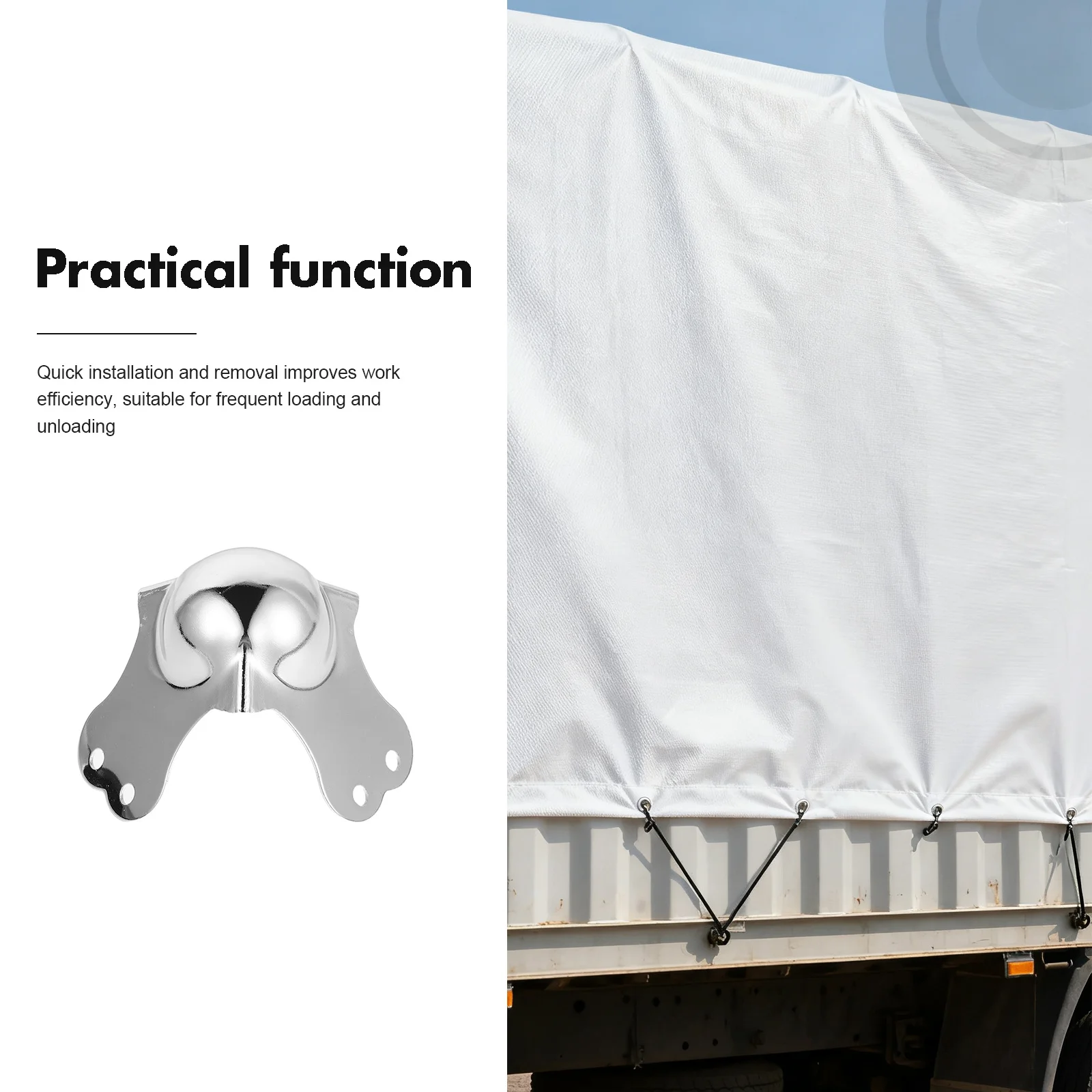 4Pcs Metal Flatbed Corner Guards Heavy Duty Tarp Protection for Cargo Trailer Shipping Boxes Tow Truck Accessories