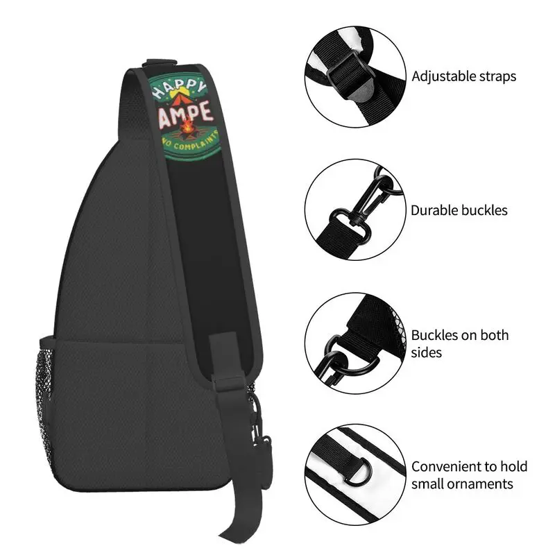 Mochila cruzada para hombre, bolsa de hombro para acampar y viajar