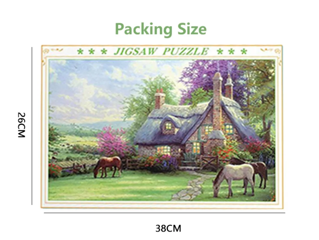 

75*50 см бумажный пазл для взрослых, 1000 шт., лошади по бокам, снятие стресса, детские развивающие развлечения, Рождественский подарок