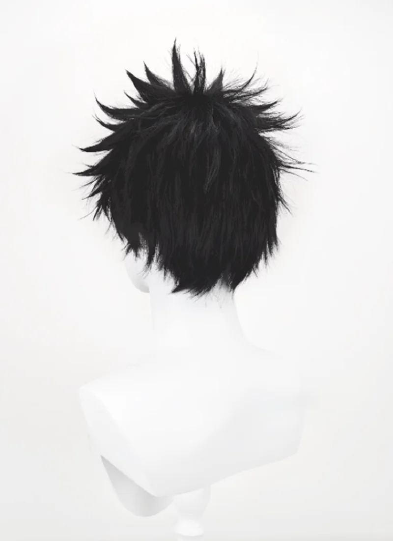 Uchiha Obito Tobi Cosplay Kostuum Hoofddeksels Prop Pruik Zwart Haar