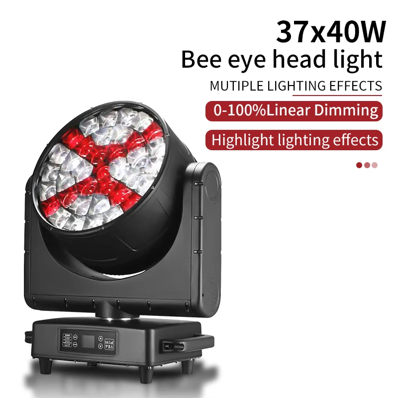 

Светодиодный прожектор LED 37x40W Bee Eye с RGBW DMX, зумом, эффектом радуги - профессиональное освещение для концертов и сцены
