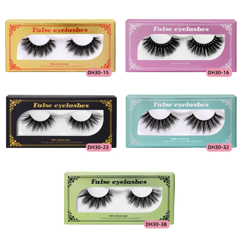 Venta al por mayor, 10 cajas/Bage, pestañas de seda sintética Maquiagem de aspecto dramático multicapa para belleza de ojos