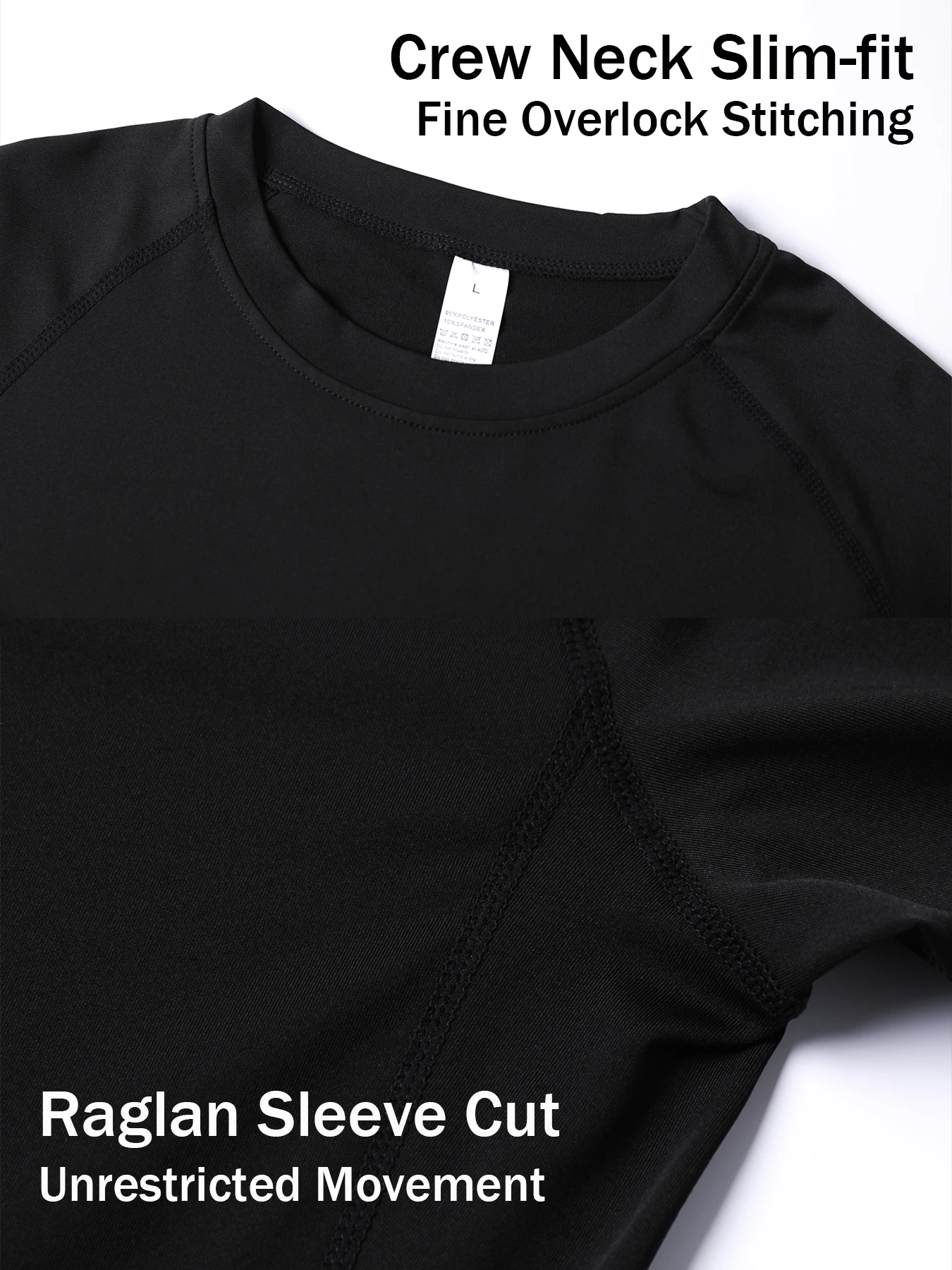 Herren Langarm-Kompressions-Oberteil mit gotischem Dornen-Print, schnelltrocknend, elastisch, atmungsaktiv, T-Shirt für tägliches Workout, Laufen und Aktivsport. – Detail 7