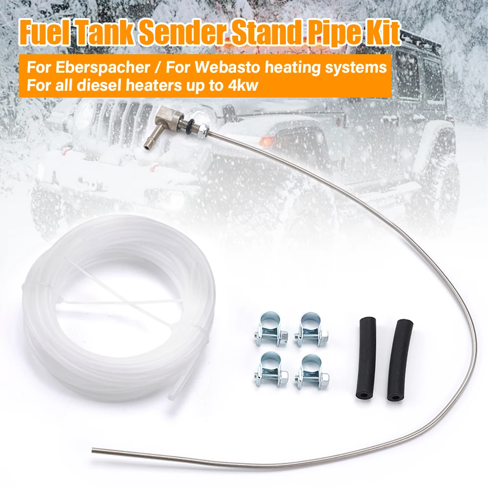 

For Diesel Parking Heater Car Air Diesel Parking Heater Fuel 4 clamps Stand Pipe Fuel Tank Pick Up Low Profile Standpipe Kit