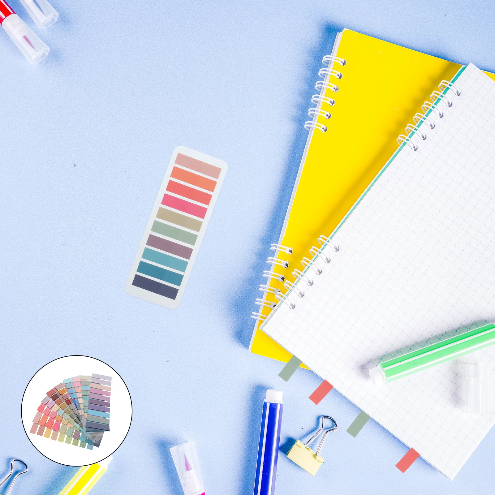 

2000pcs Sticky Index Tabs Colorful Self-Adhesive Page Markers For Notebooks Writable Annotation Tabs Office Study Divider Memo