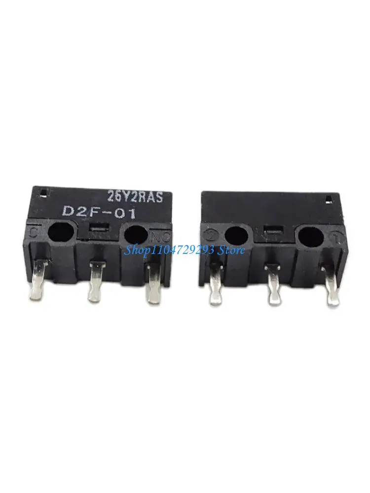 

Y2GD 2/10Pcs Mouse Micro Switch D2F-01 Mouse Button Fretting Switch Japan Dot Limit Switch 10 Million 1.47N