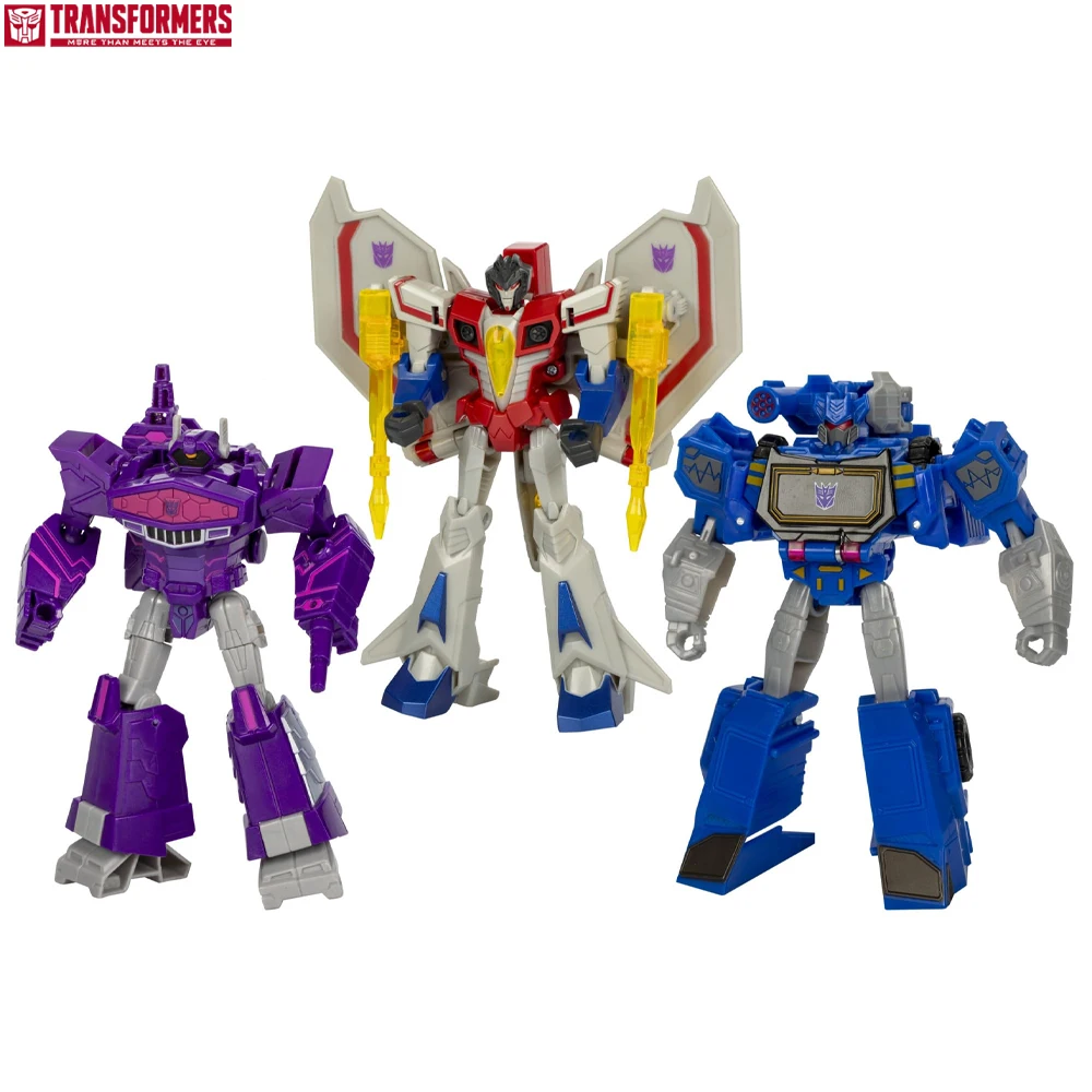 

Transformers Decepticon Commander 3-Pack of 5-Inch Robot Action Figures Starscream, Shockwave & Soundwave, Interactive Toys