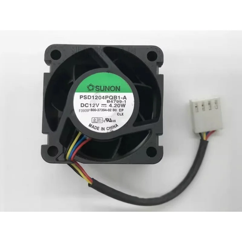 

A+for SUNON 4028 DC12V 4CM 4.20W 4-Wire Silent Cooling Fan PSD1204PQB1-A