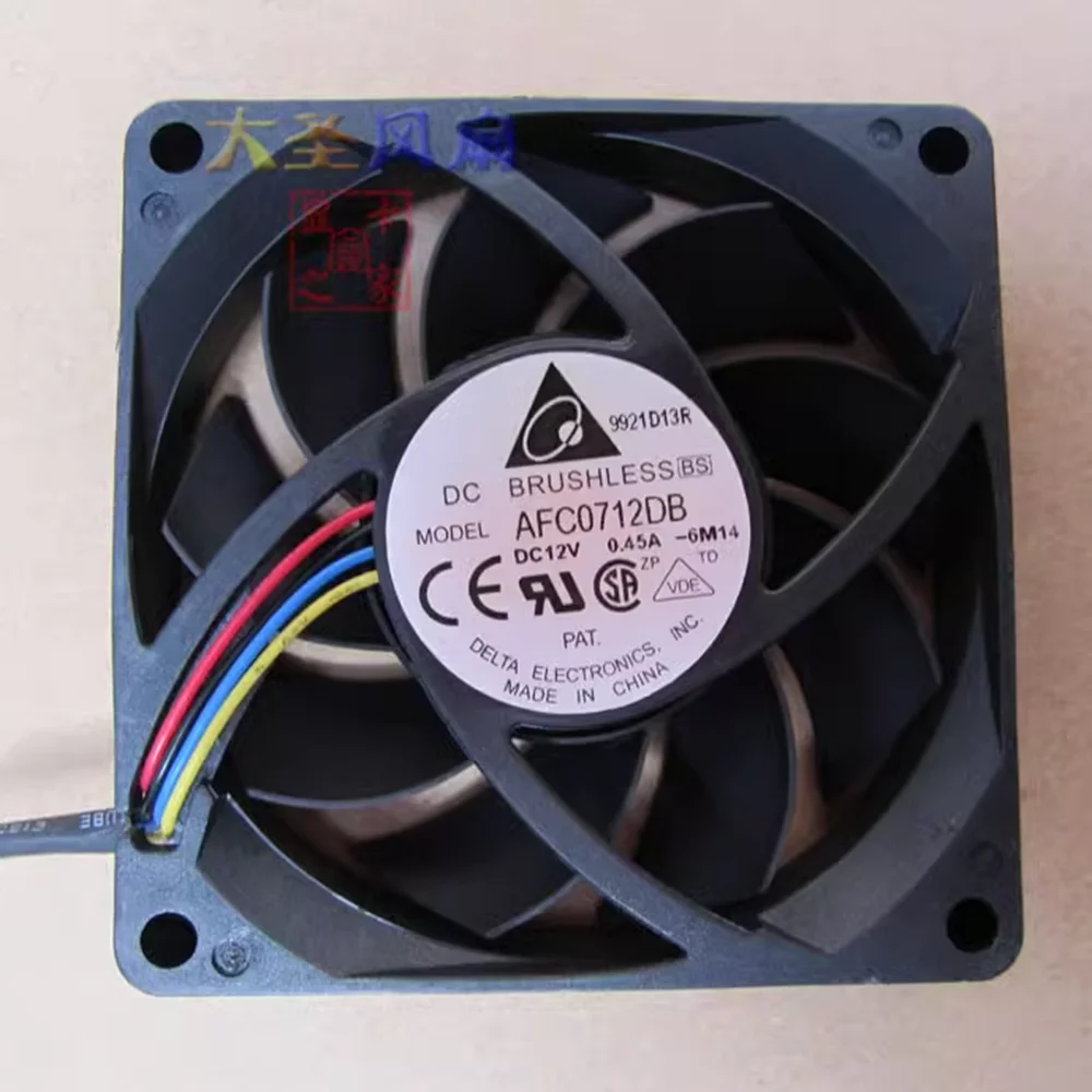 Ventilateur de refroidissement CPU à double roulement à billes, pour Delta 70x70x15mm 7015 70mm 12V 0.45A AFC0712DB 4 fils PWM