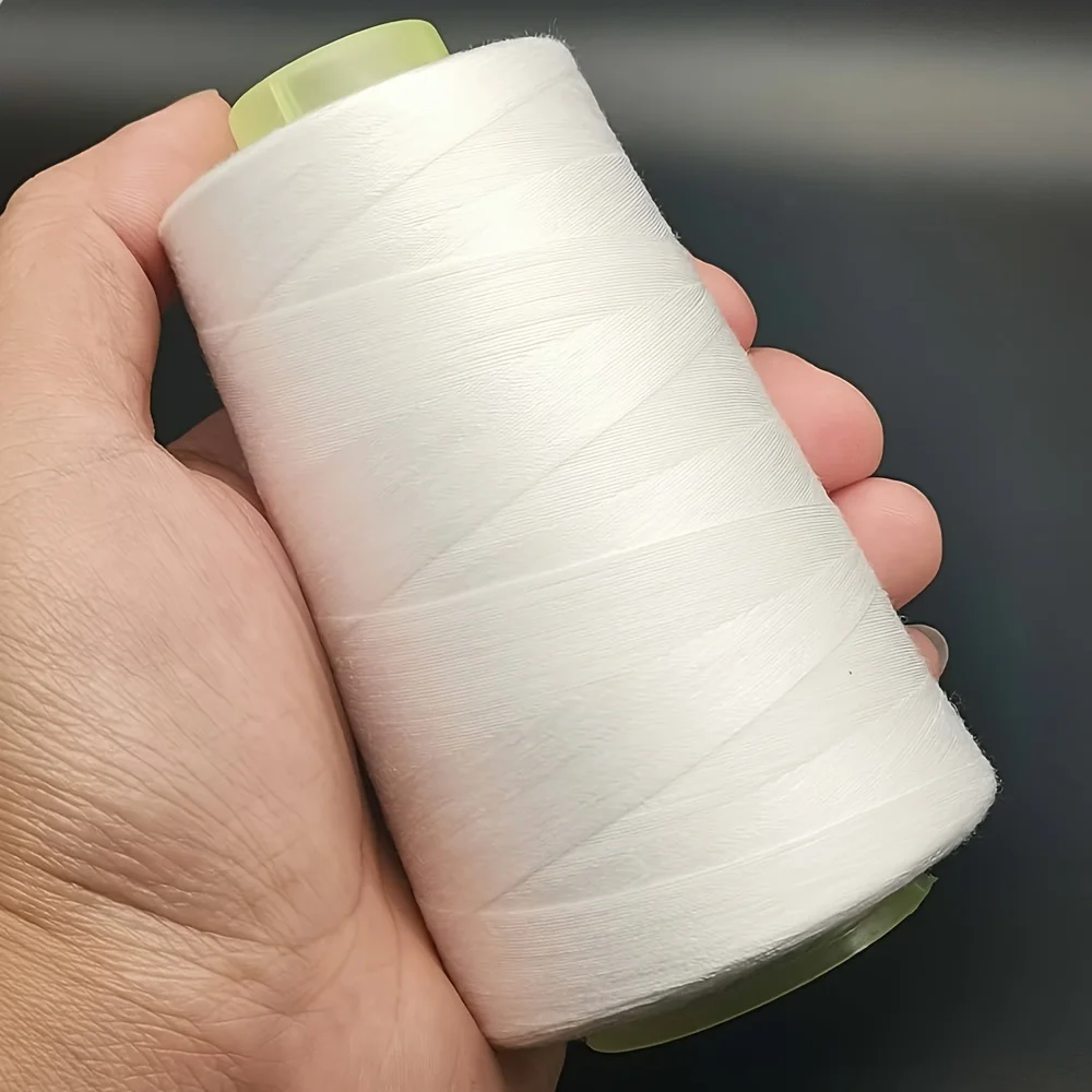 100% Polyester Sewing Thread 3000 Yards Universal 40/2 Gauge For Sewing Machines & Hand Repairs Original White