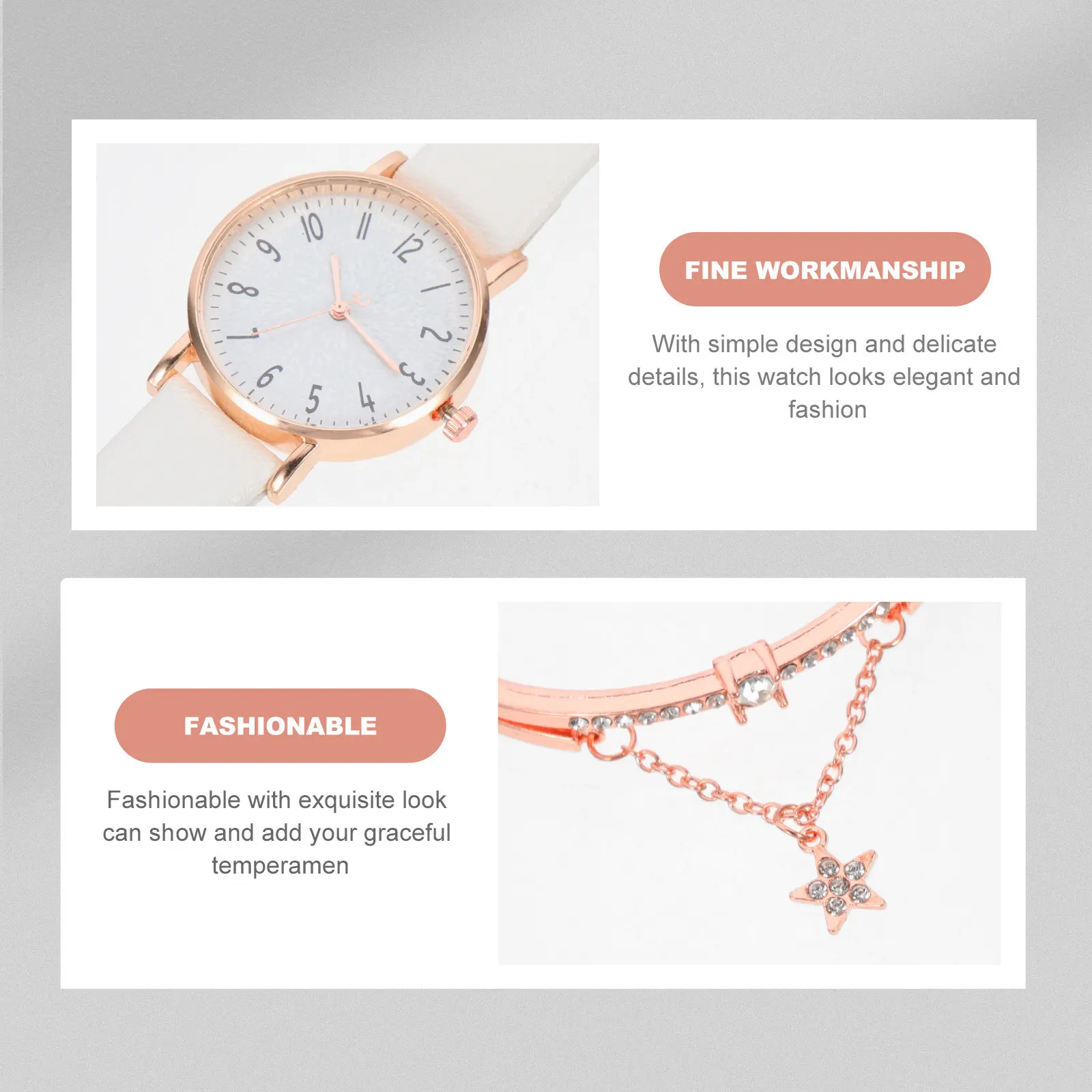 1Set Quartz Wristwatch for Women Elegant Delicate Fashion Watch Casual Formal Party Banquet Outing Meeting Skin-Friendly