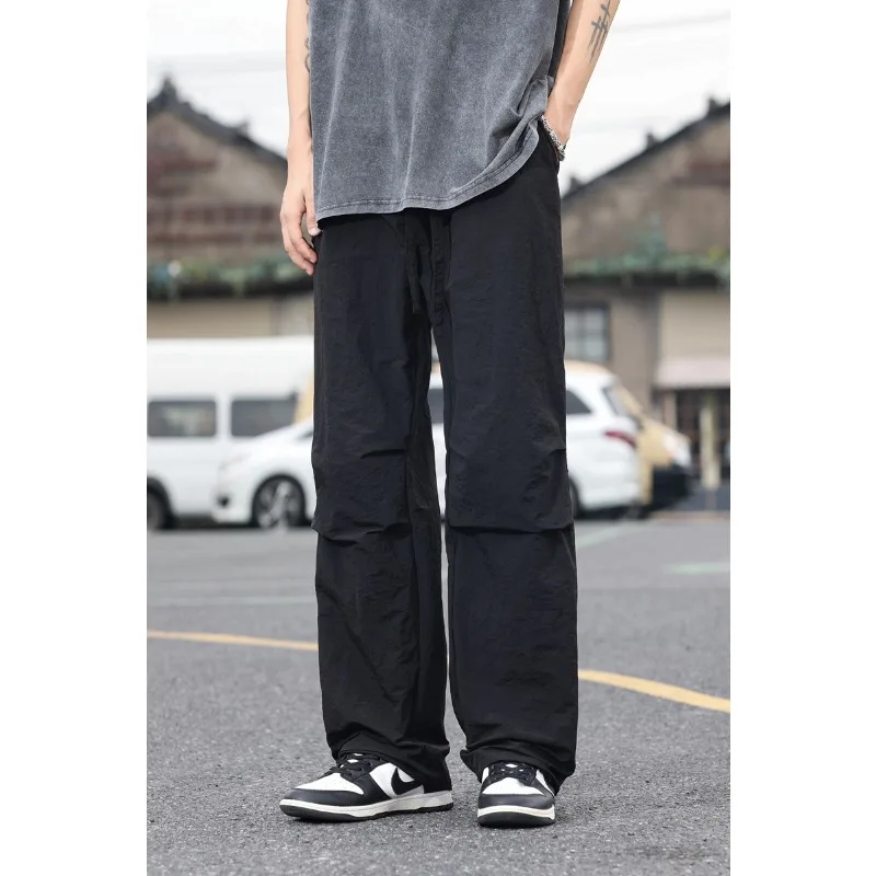 Herren Straight Pants lässig und vielseitig modisch große Taschen trend ige tägliche Sport hose mit weitem Bein