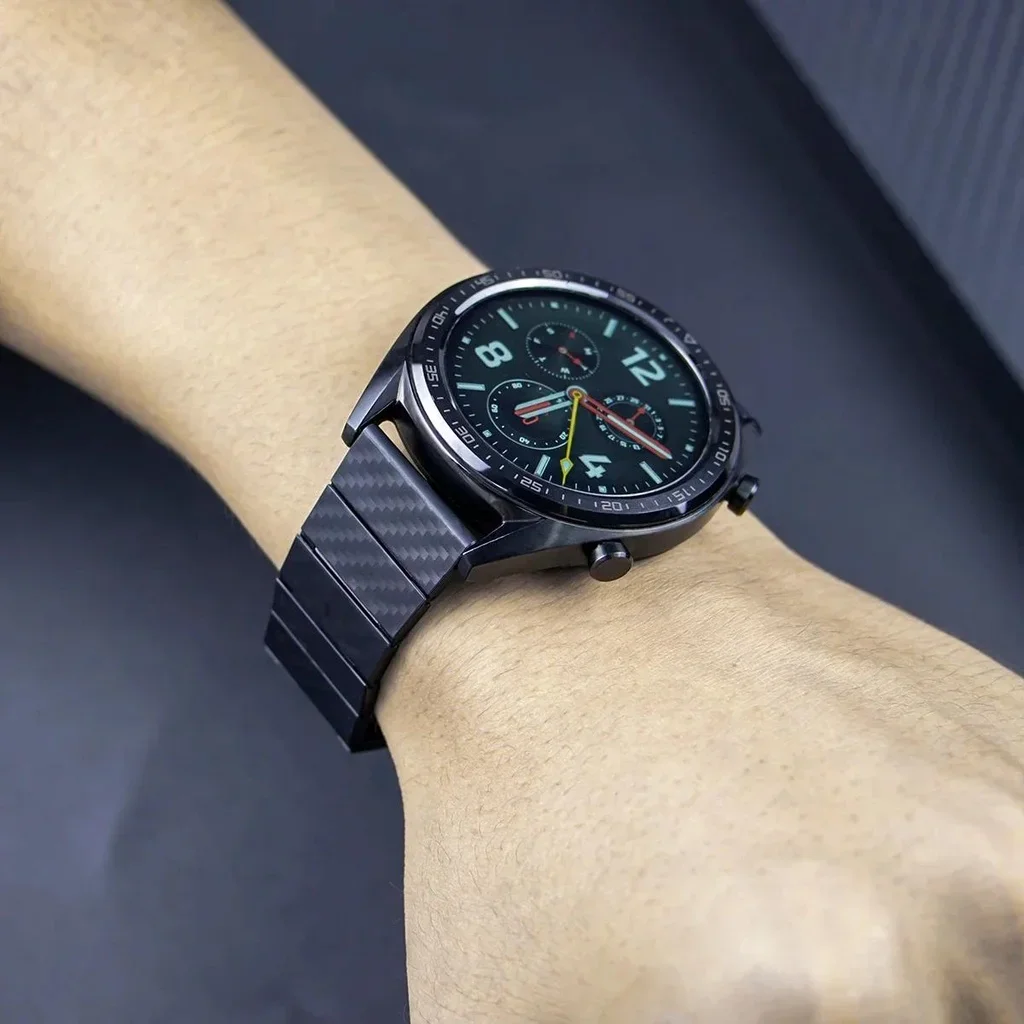 Correa magnética de fibra de carbono, pulsera para Samsung Galaxy 4, classic 46mm, Active 2 40, 44mm Gear S3 20, 22mm, Huawei watch GT, 2e, 3, Pro