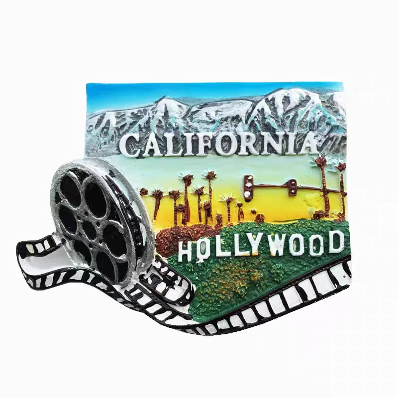 Nord America UAS Hollywood San Francisco ecc. Magneti frigo 3D Souvenir turistico frigorifero collezione di adesivi magnetici regalo