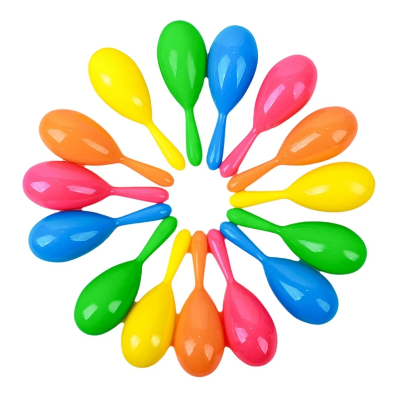 25 pz Maracas per bambini, Maracas Mini colorato Maracas giocattolo silenzioso strumenti musicali per i più piccoli bomboniere