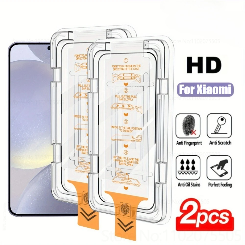 

2Pcs Tempered Glass for Xiaomi 15 Ultra 15S Pro 14 14 Ultra 14T One-click Installation 13 Ultra 13T Pro 12S Pro Screen Protector