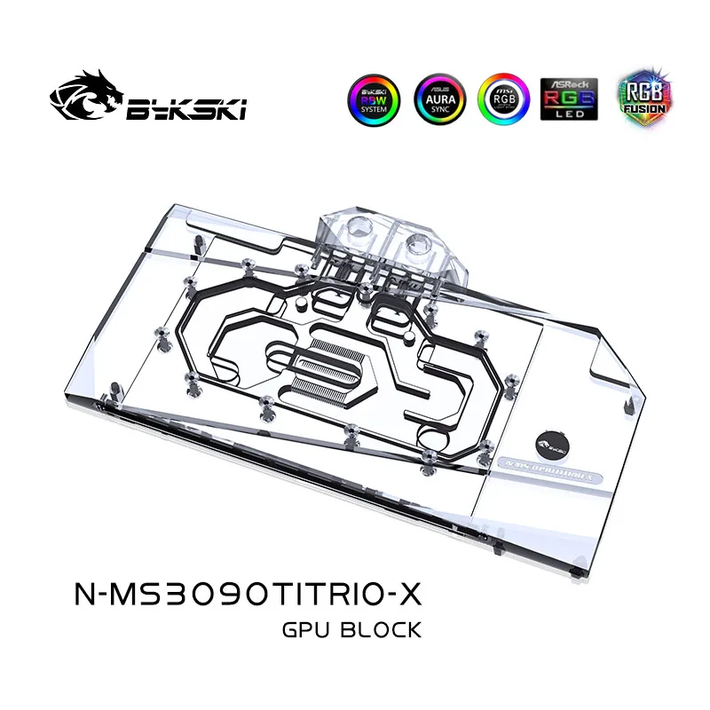 Bykski Gpu Water Blok Voor Msi 3090TI Gaming X Trio/Msi 3090TI Suprim X 24G Grafische Kaart Radiator vga Koeler N-MS3090TITRIO-X