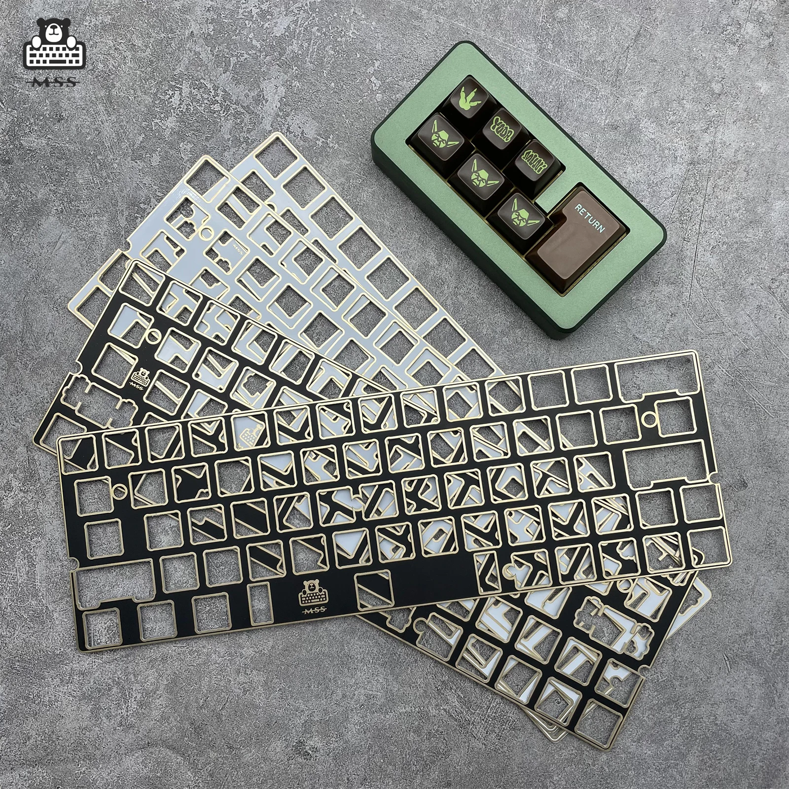 64 keys keyboard use plate FR4 PC POM GK64 GD64 size  ( for pcb mount stabs and plate-mount stabs )