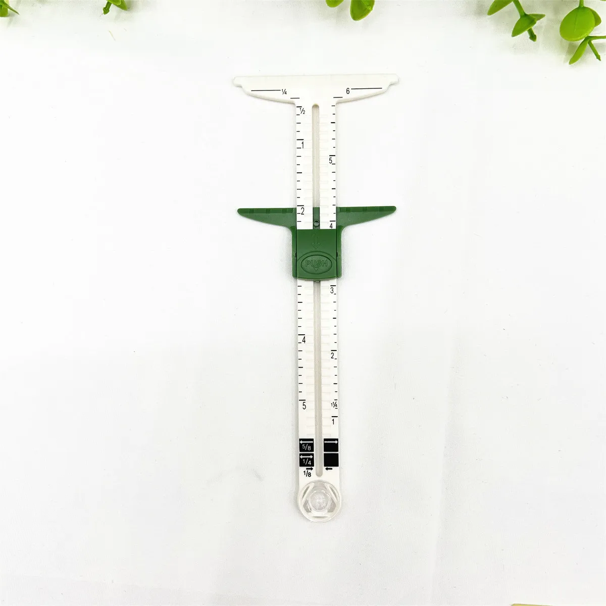5-IN-1 Sewing Seam Ruler Measuring Gauge, Aluminum & Plastic