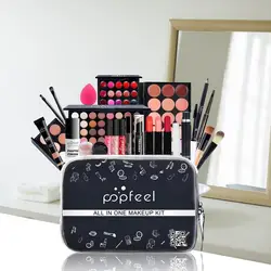 25Pes/Set Makeup Set Full Professional Makeup Kit Eyeshadow Blush Foundation Face Powder Makeup Case Korean Cosmetic Lipstick