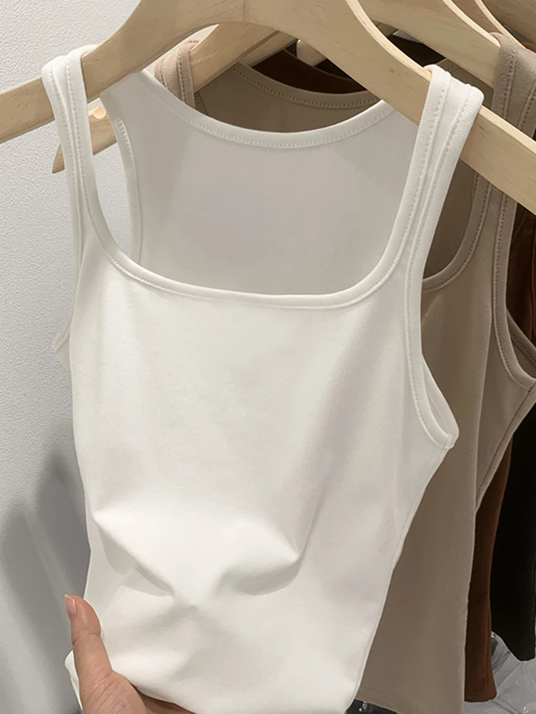 suspender tank top for women's summer design, contrasting color slimming niche top